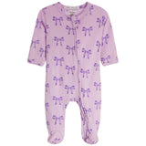 Lilac Bow Footie - Denny's