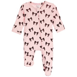 Pink Bow Footie