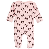 Pink Bow Footie