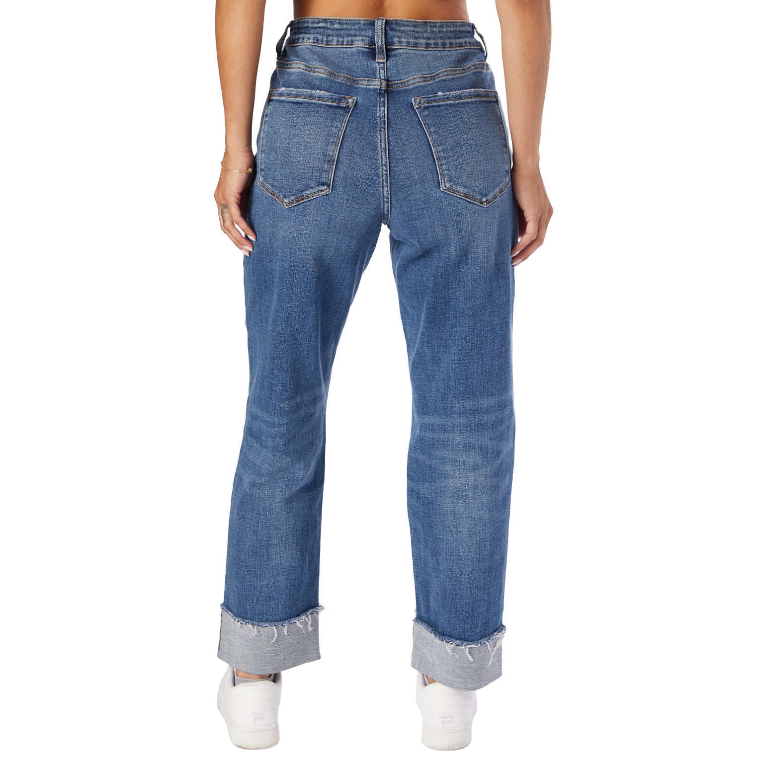 High Rise Stretch Cuff Straight Leg - Denny's