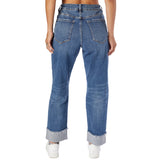High Rise Stretch Cuff Straight Leg - Denny's