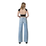 Low Rise Wide Barrel Jean