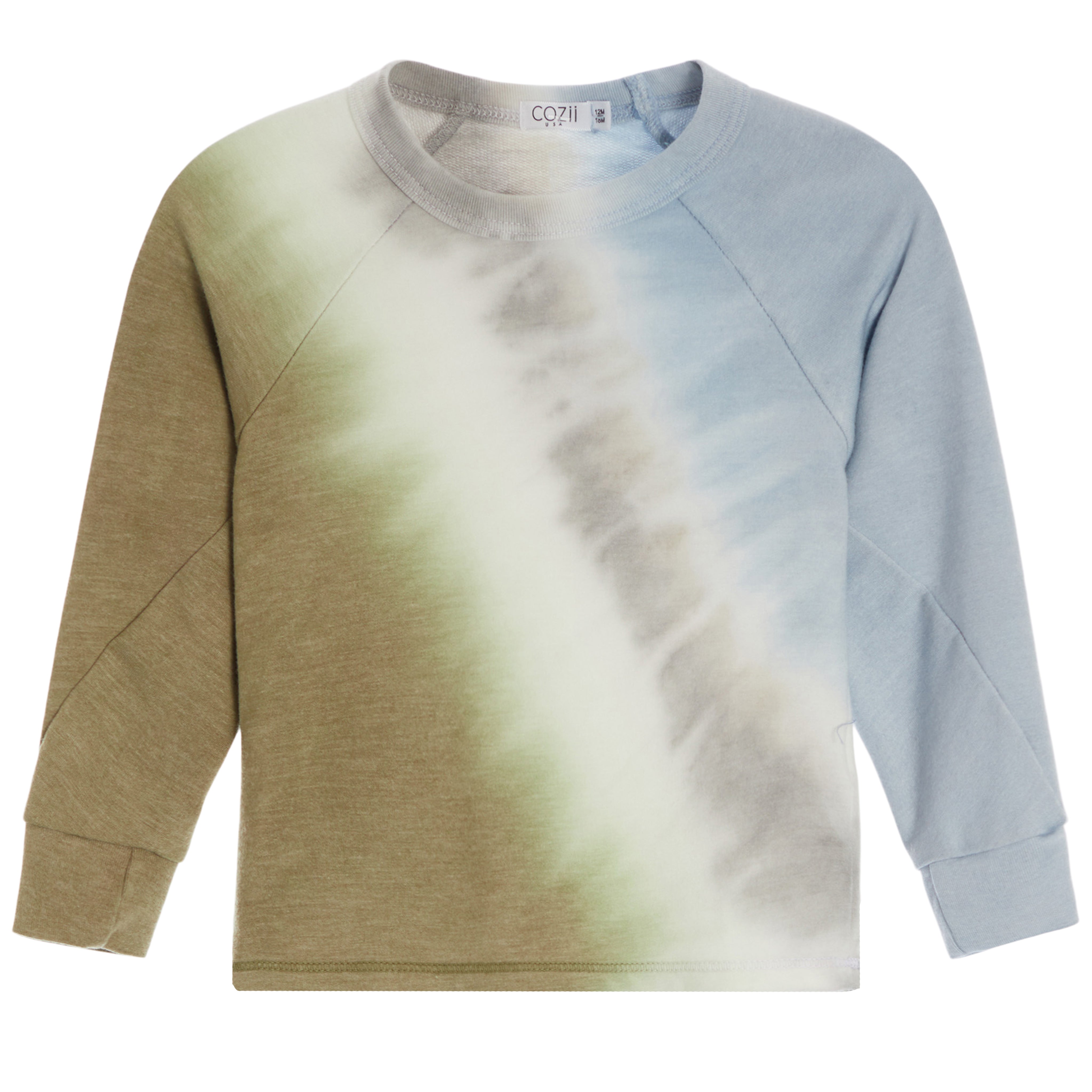 Diagnonal Tie Dye Pullover Crew - Denny's