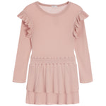 Long Sleeve Ruffle Tiered Dress - Denny's