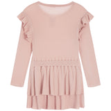 Long Sleeve Ruffle Tiered Dress - Denny's