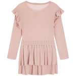 Long Sleeve Ruffle Tiered Dress - Denny's