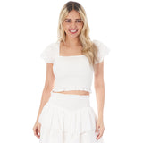 Faye FLutter Sleeve Top - Denny's