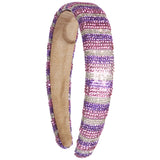 Fully Crystallized Stripe Headband - Denny's