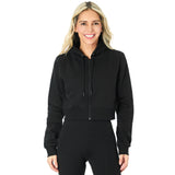 Fleece Crop Zip Hoodie - Denny's