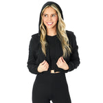 Fleece Crop Zip Hoodie - Denny's