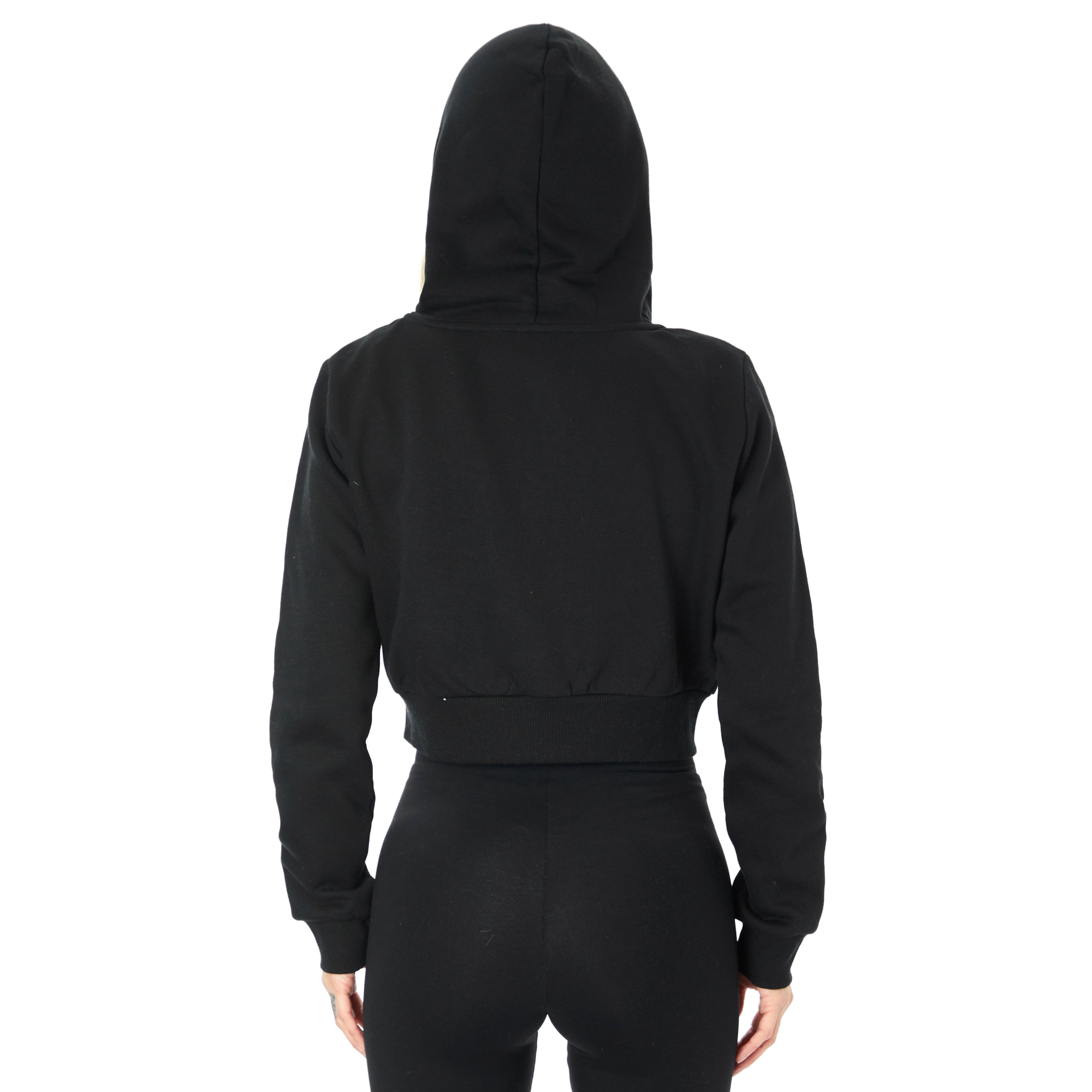 Fleece Crop Zip Hoodie - Denny's