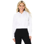 Fleece Crop Zip Hoodie - Denny's