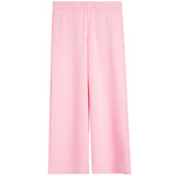 Light pink wide-leg sweatpants with an elastic waistband, shown flat against a solid white background.