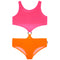1pc Rib Cut Out Bathing Suit - Denny's