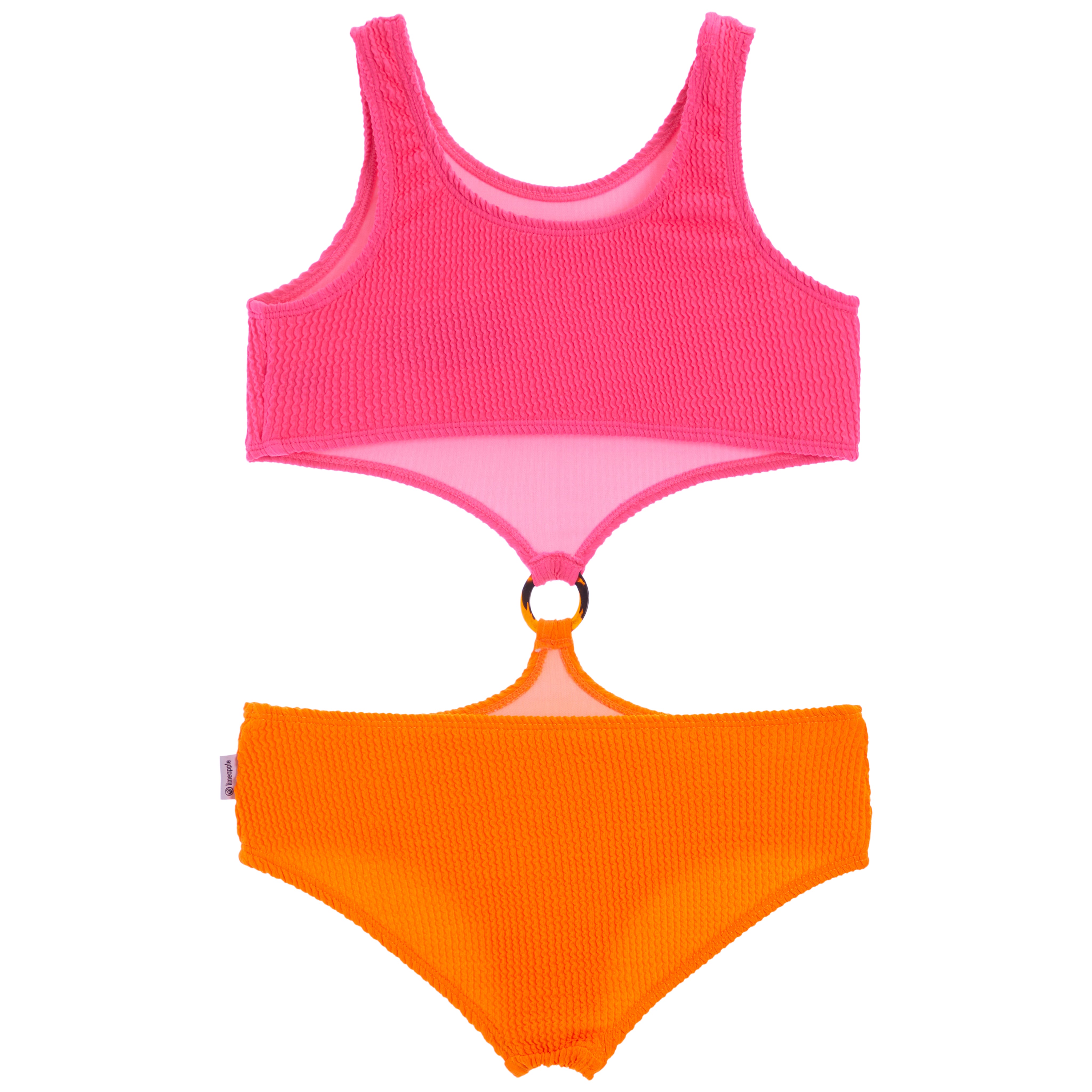 1pc Rib Cut Out Bathing Suit - Denny's