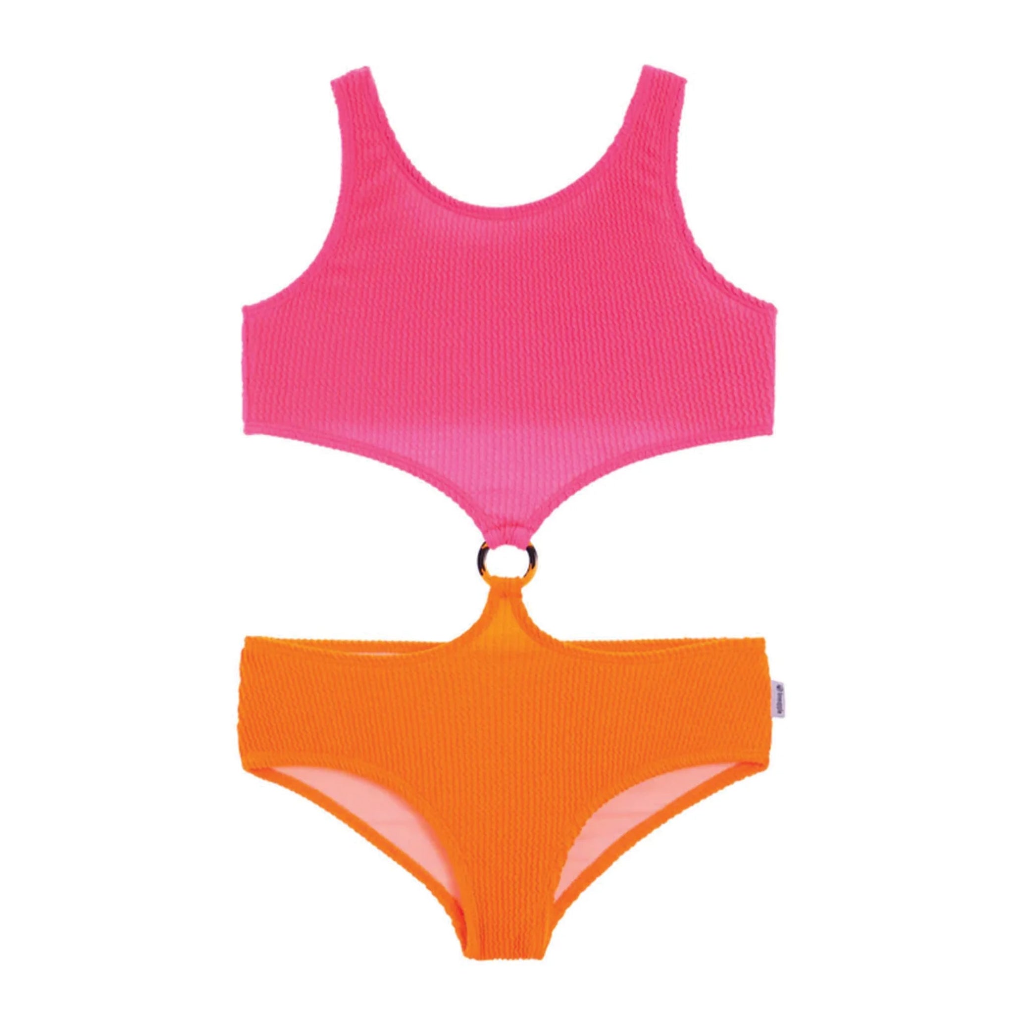 1pc Ring Middle Crinkle Bathing Suit - Denny's