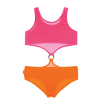 1pc Ring Middle Crinkle Bathing Suit - Denny's