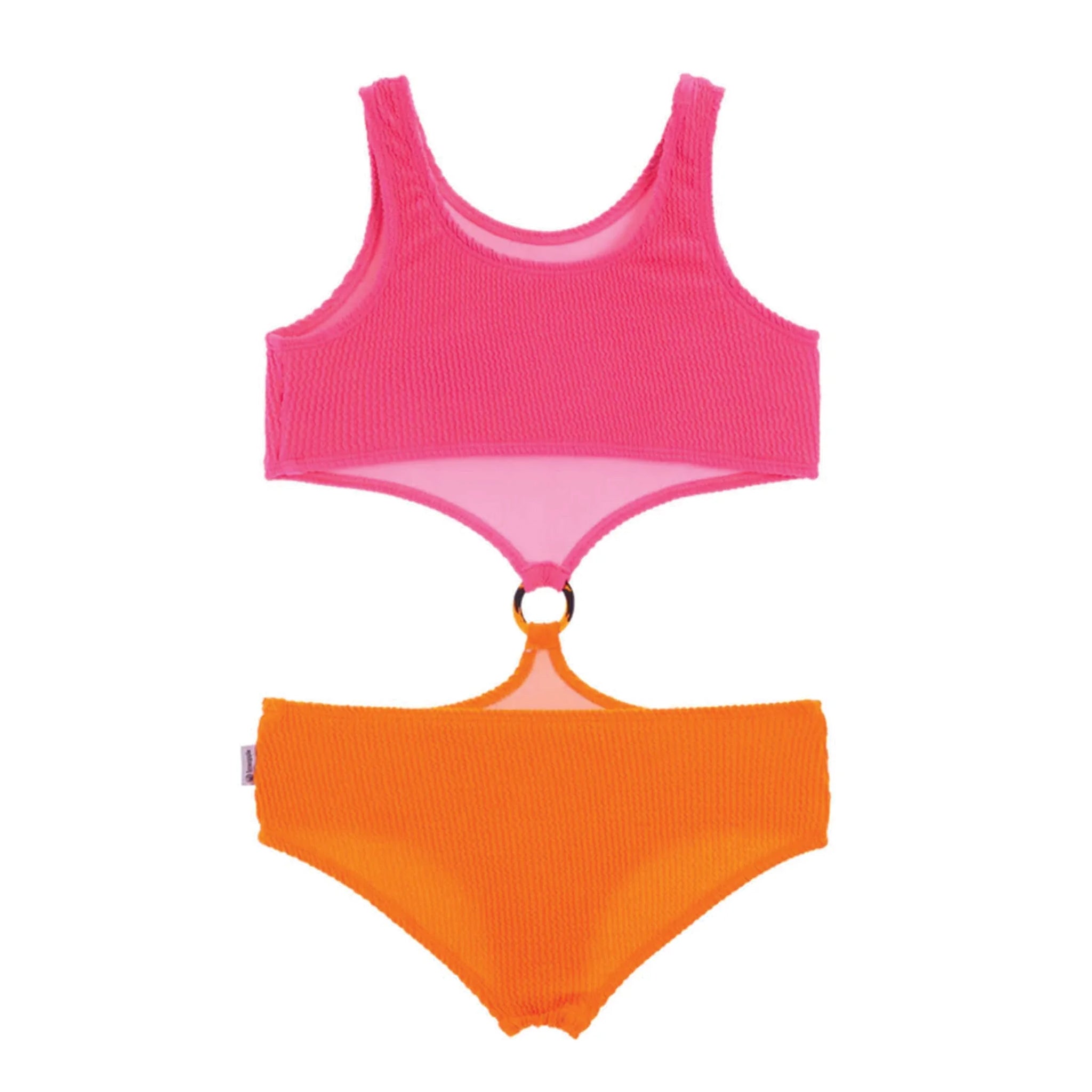 1pc Ring Middle Crinkle Bathing Suit - Denny's