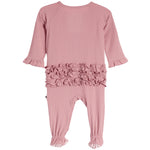 Ruffle Footie Petunia Pink - Denny's