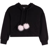 Faux Fur Pom Poms Hoodie