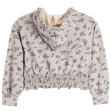 All Over Blue Floral Zip Up Hoodie
