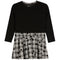 Long Sleeve Plaid Heart Bottom Dress - Denny's