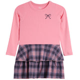Long Sleeve Ribbed Flannel Dress