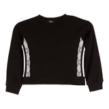 Crew Sweatshirt With Lace Stripe Trim