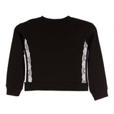 Crew Sweatshirt With Lace Stripe Trim