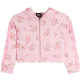 Floral Zip Jacket With Lace Trim