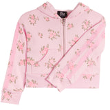 Floral Zip Jacket With Lace Trim