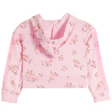 Lace Trim Floral Zip