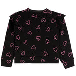 Allover Pink Hearts Sweatshirt - Denny's