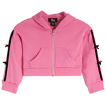 Retro Stripe And Bows Zip Hoodie - Denny's
