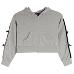 Retro Stripe And Bow Zip Hoodie - Denny's