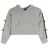 Retro Stripe And Bow Zip Hoodie - Denny's
