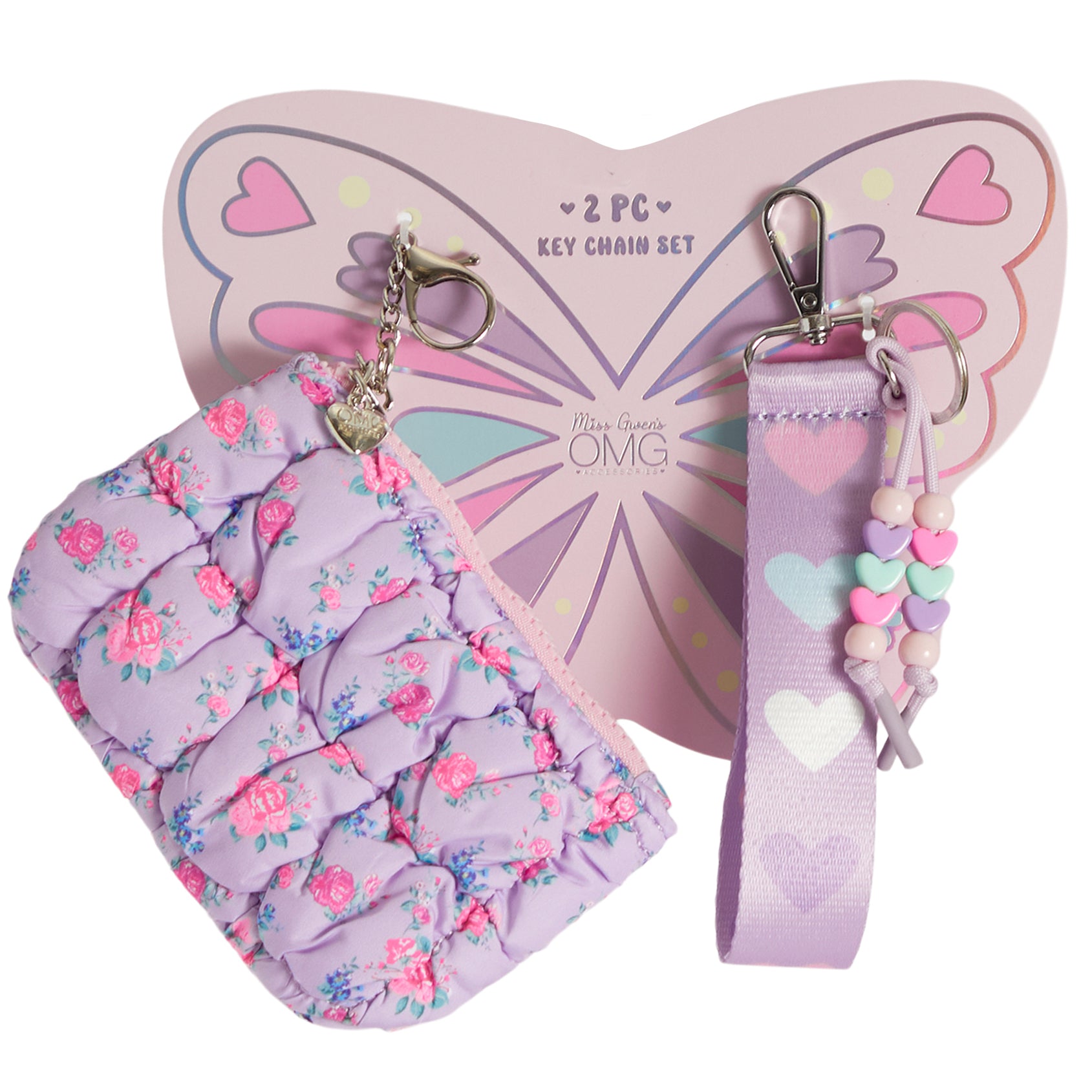 2pc Floral Key Chain Set - Denny's