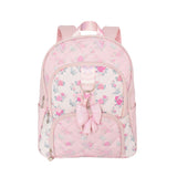 Quilted Floral Bow Charm Backpack