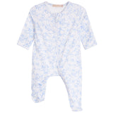 Blue Romantic Toile Footie