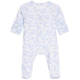 Blue Romantic Toile Footie