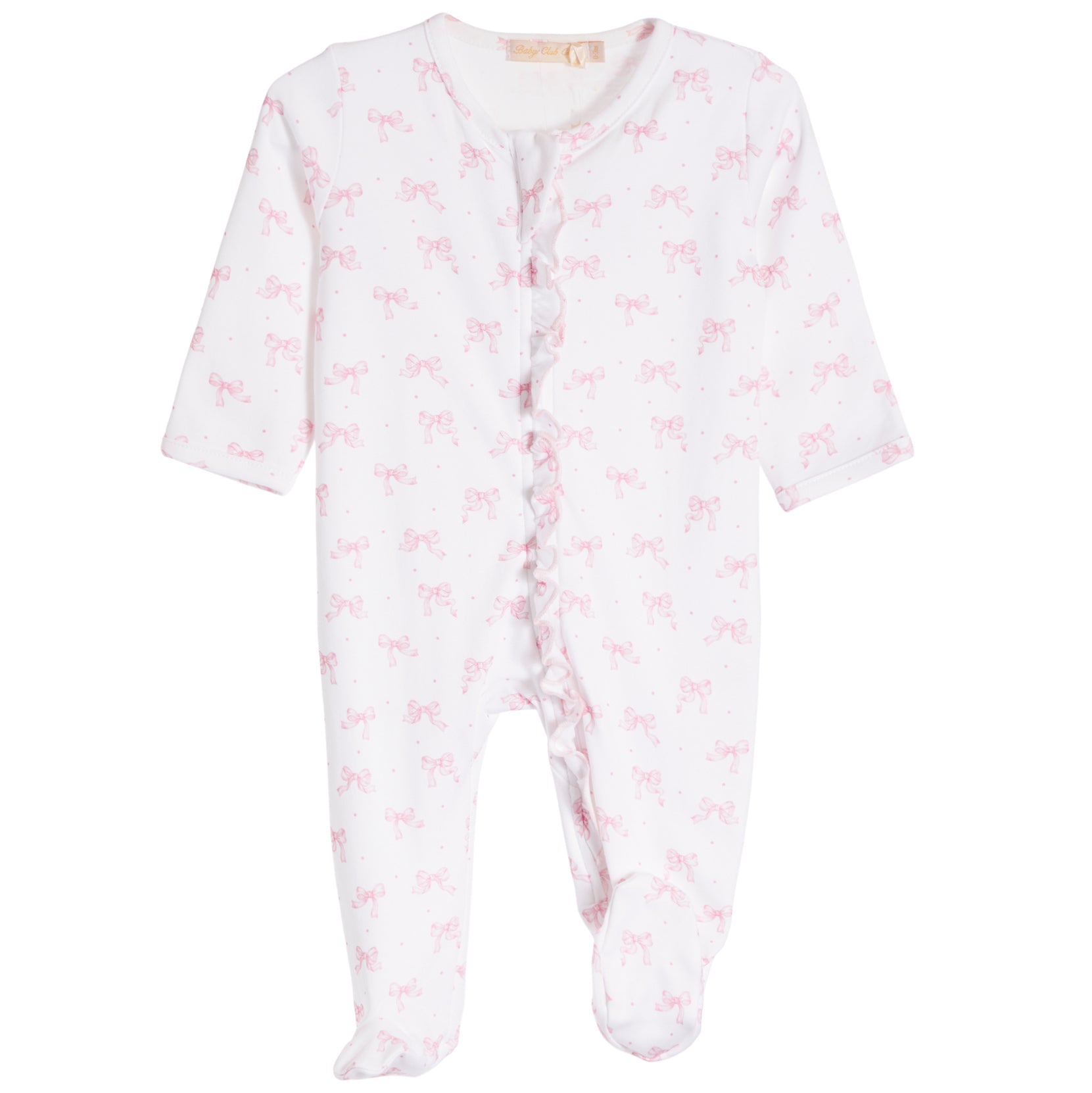 Tiny Pretty Bow Ruffle Footie - Denny's