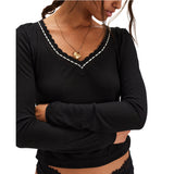 Only You Long Sleeve V-Neck - Denny's