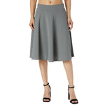 A Lined Flare Skirt - Denny's