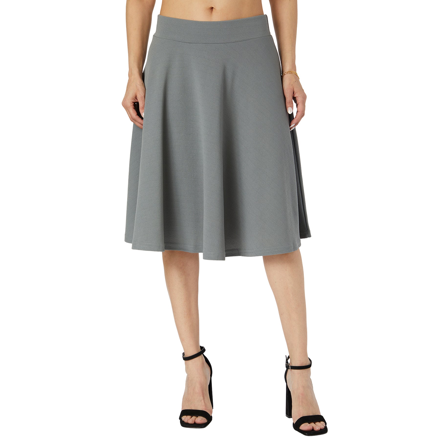 A Lined Flare Skirt - Denny's
