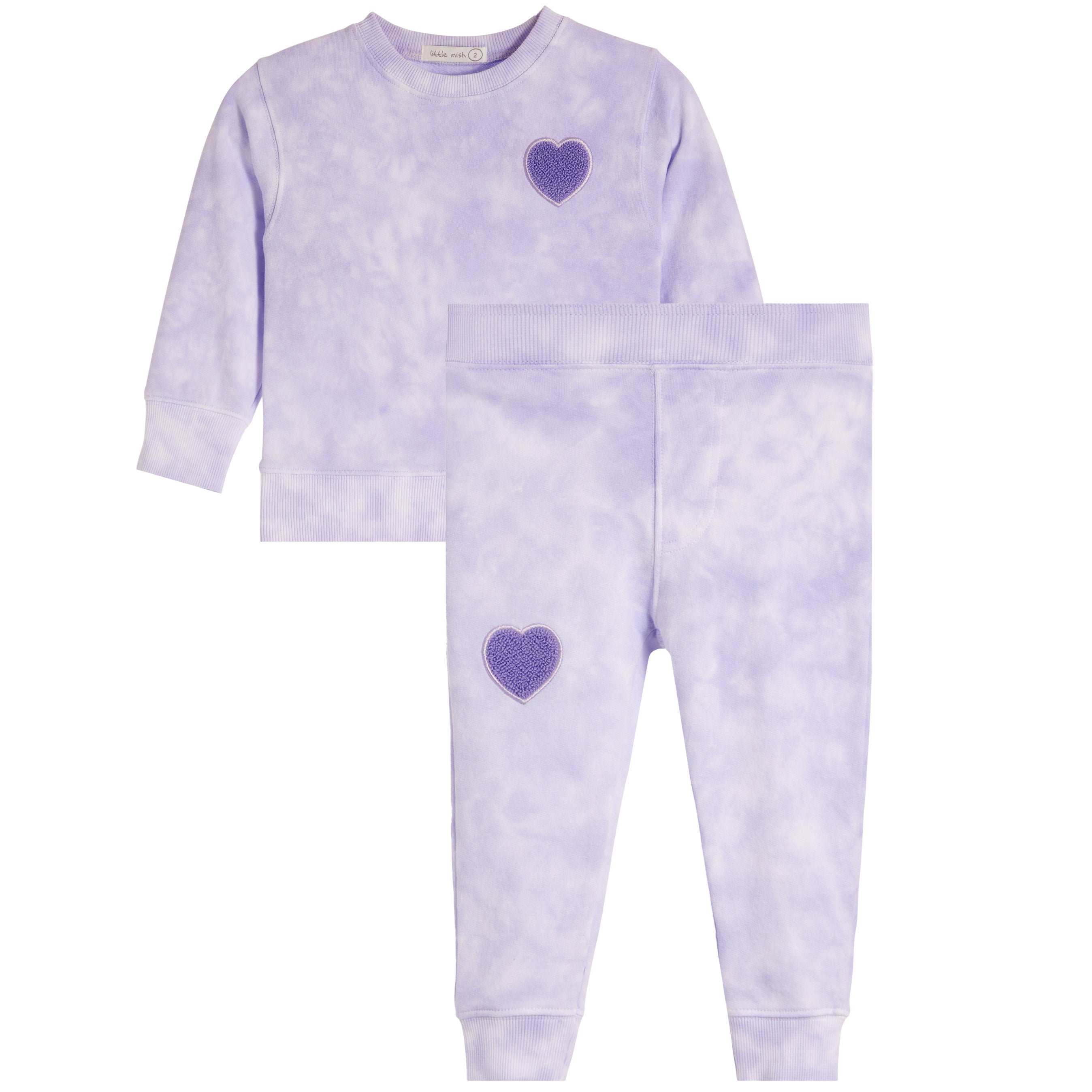 2pc Heart Tie Dye Jog Set - Denny's