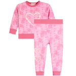 2pc Burn Out Heart Jog Set - Denny's