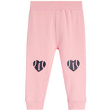 2pc Jogger Set With Pink Football Heart