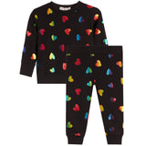 2pc Rainbow Foil Heart Jog Set