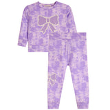 2pc French Terry Tie Dye  Bow