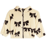 Bows Sherpa Zip Up Hooded Jacket